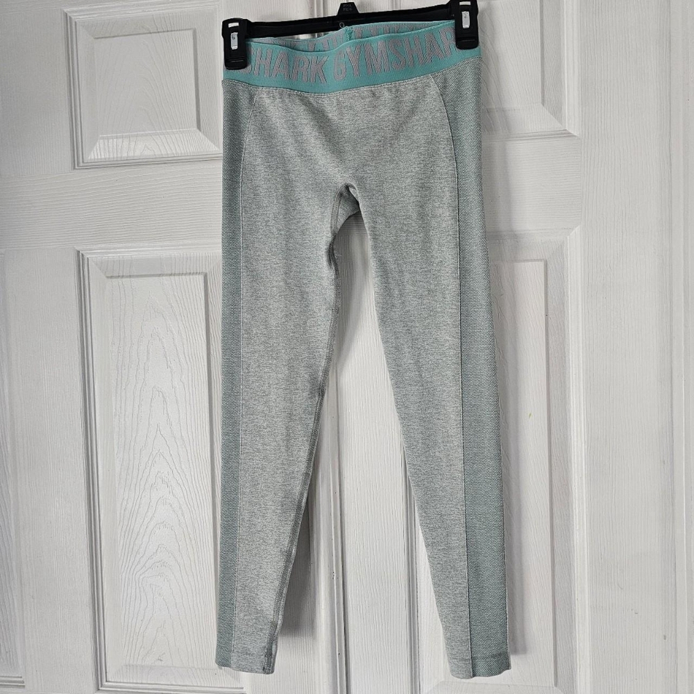 Gymshark grey blue/teal sculpting leggings